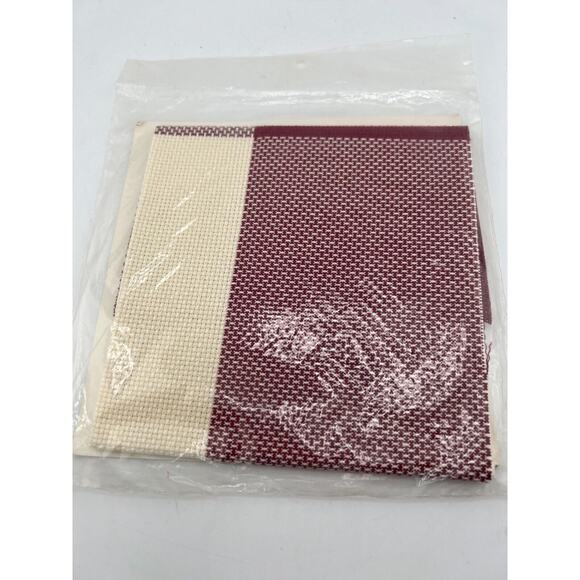 NEW Hopscotch Cross Stitch Fabric Aida 14 Count 15” x 15” Brown Ivory Plaid - Picture 2 of 6